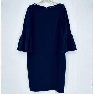 Pietro Brunelli Milano Womens Maternity Shift Dress Size L Navy Stretch Designer